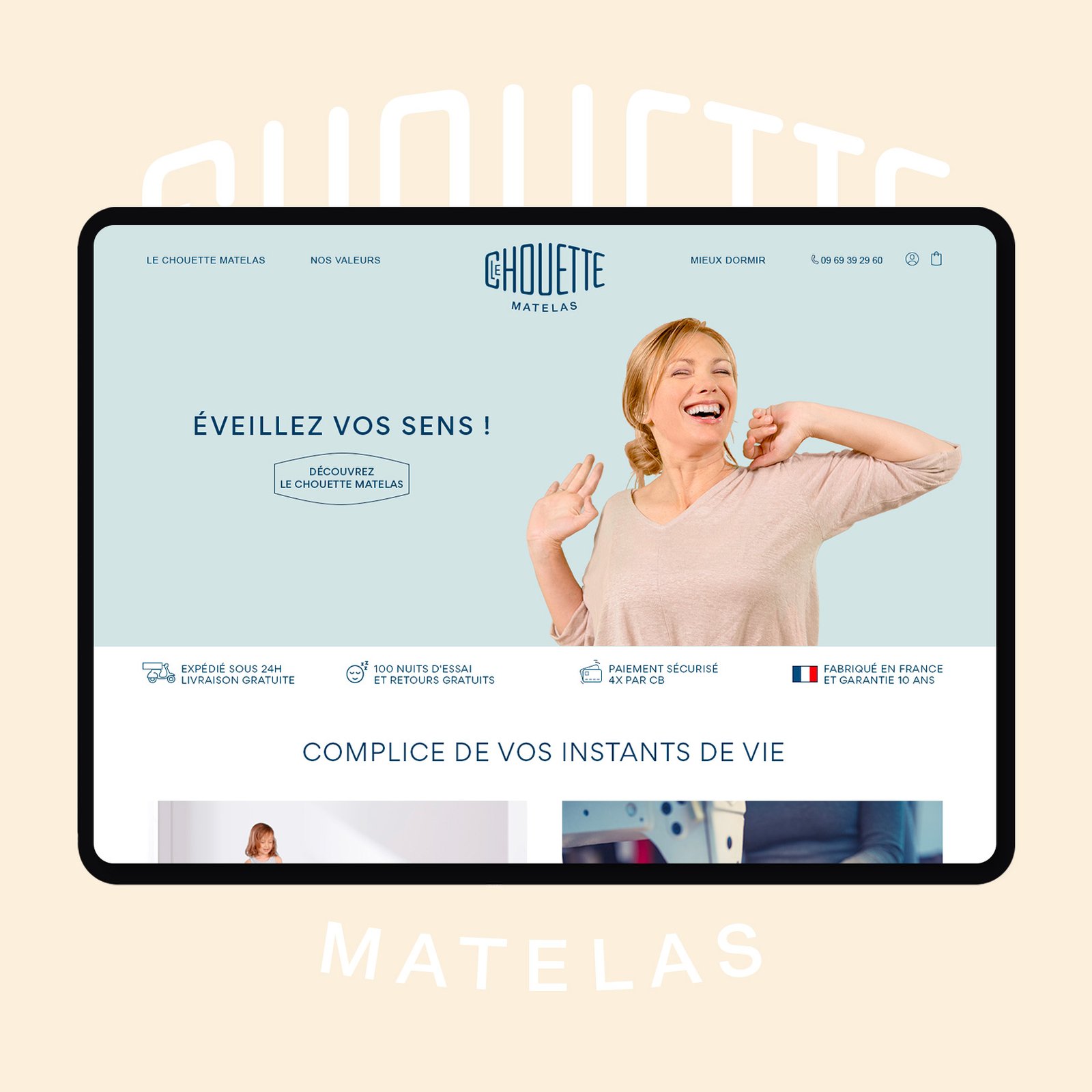 Le Chouette matelas - Web design