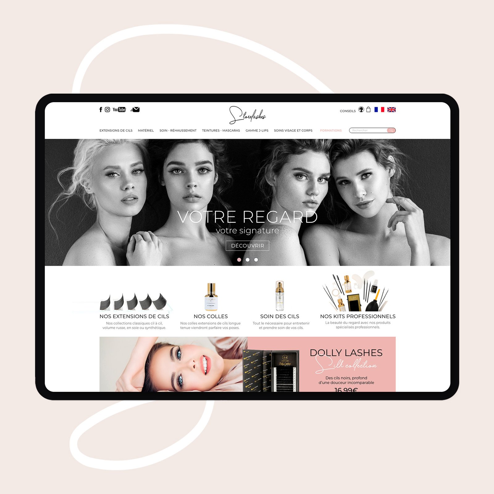 Store Lashes - Web design